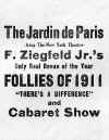 Ad for the Follies of 1911