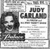 An ad for Garland at the Palace